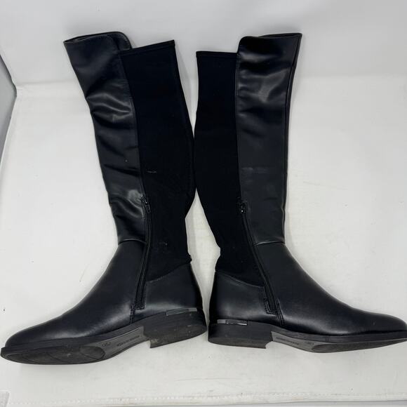 Nine West Black Leather Over-the-Knee Riding Boots Women’s Size 7.5 - Picture 6 of 12